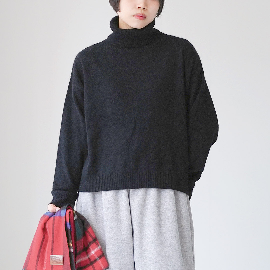 MIDIUMI（ミディウミ） ラクーン ニット ハイネック プルオーバー