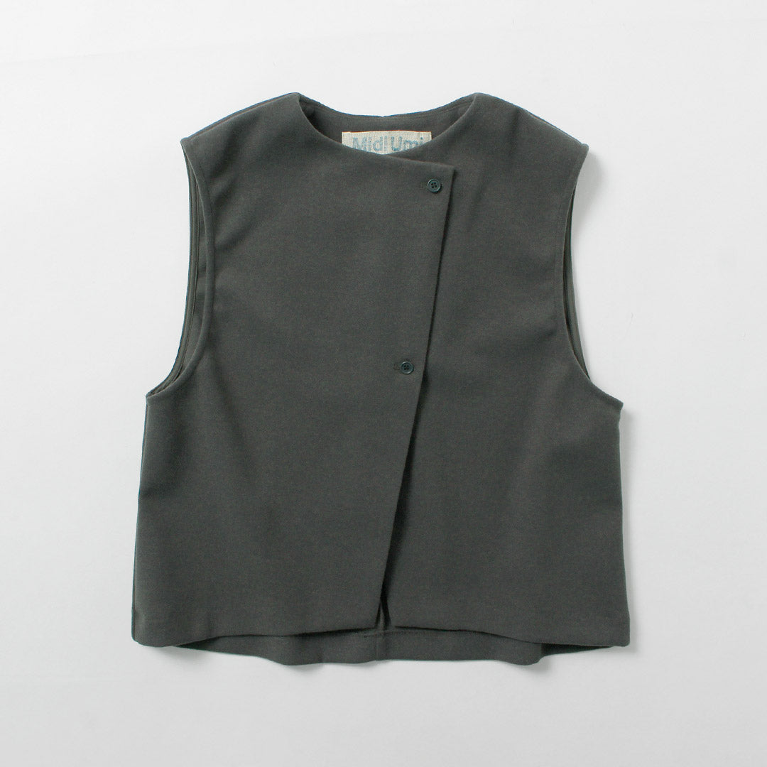 MIDIUMI（ミディウミ） フランネル タッチベスト / レディース