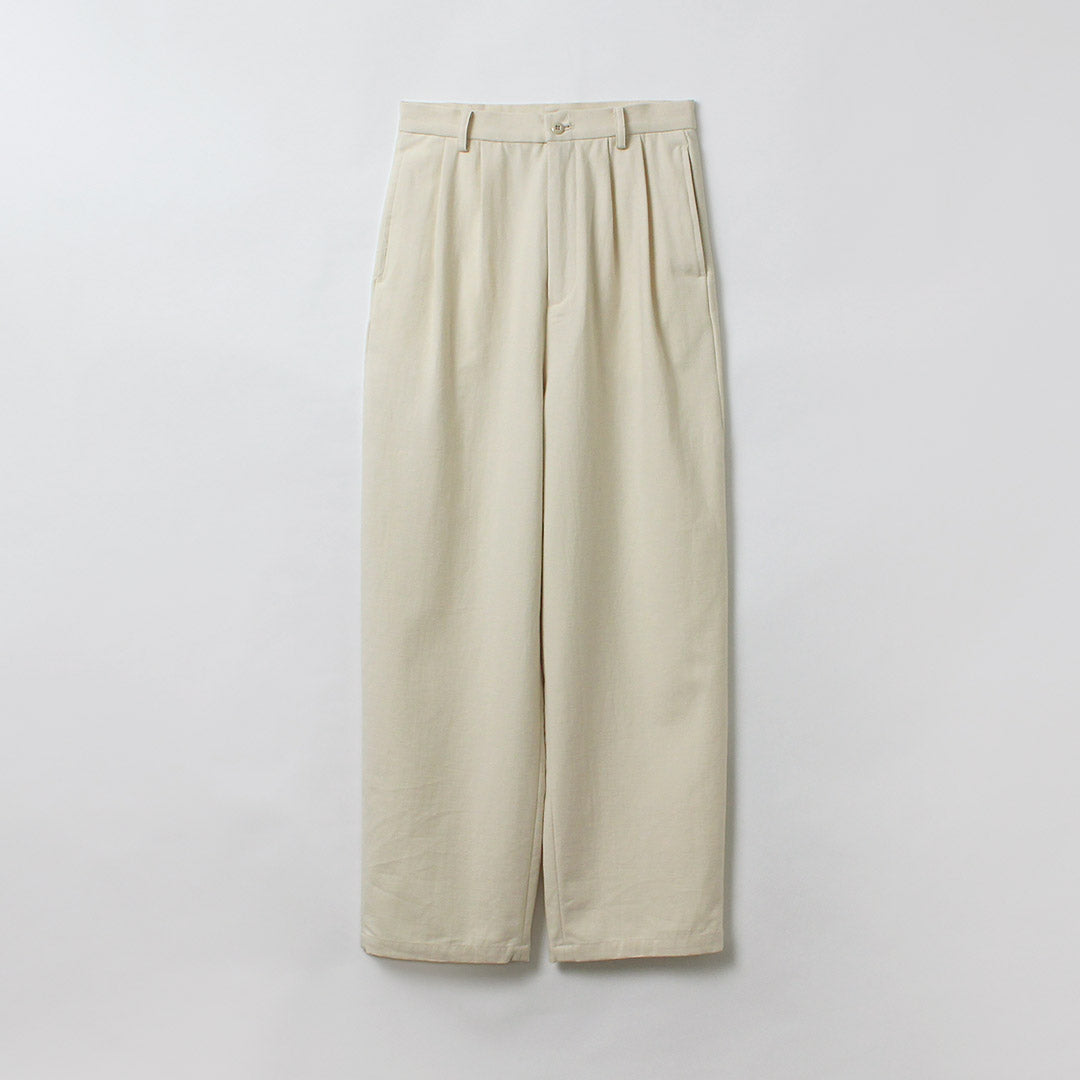 MIDIUMI（ミディウミ） バックサテン 2タックパンツ