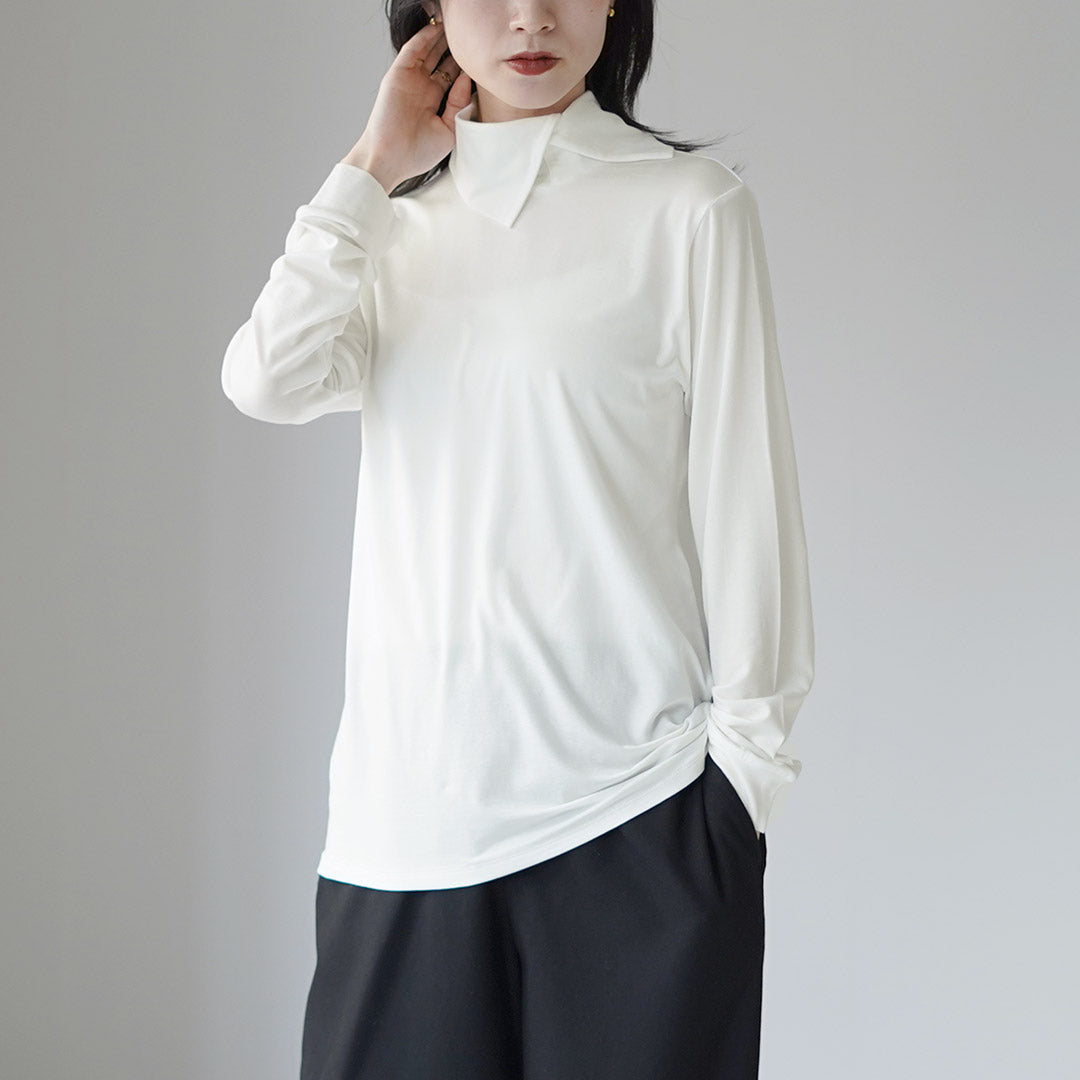 mizuiro ind（ミズイロインド） アシンメトリー シャツ プルオーバー