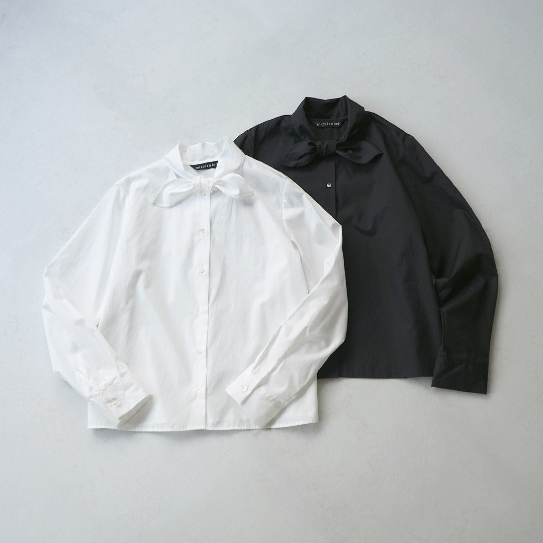 mizuiro ind（ミズイロインド） リボン タイ シャツ