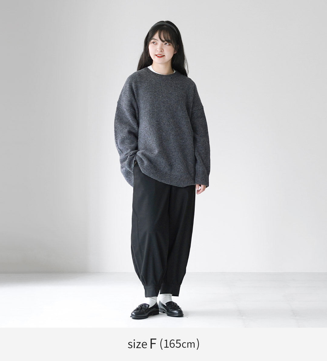 mizuiro ind（ミズイロインド） ミドルゲージ クルーネック ワイド