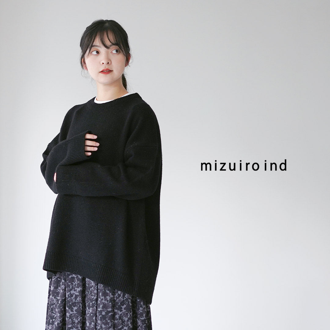 mizuiro ind（ミズイロインド） ミドルゲージ クルーネック ワイド