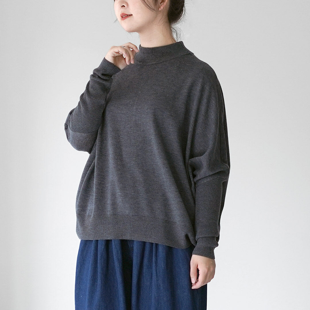 mizuiro ind（ミズイロインド） コクーン リブスリーブ プルオーバー