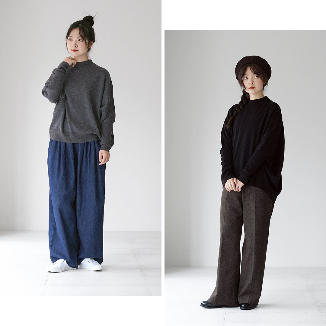 mizuiro ind（ミズイロインド） コクーン リブスリーブ プルオーバー