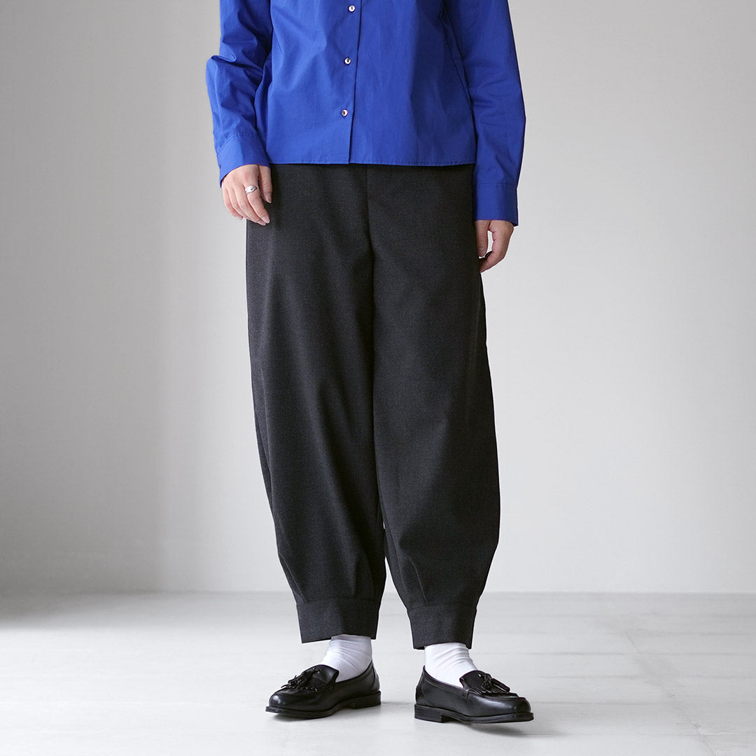 mizuiro ind（ミズイロインド） タック ヘムパンツ / レディース