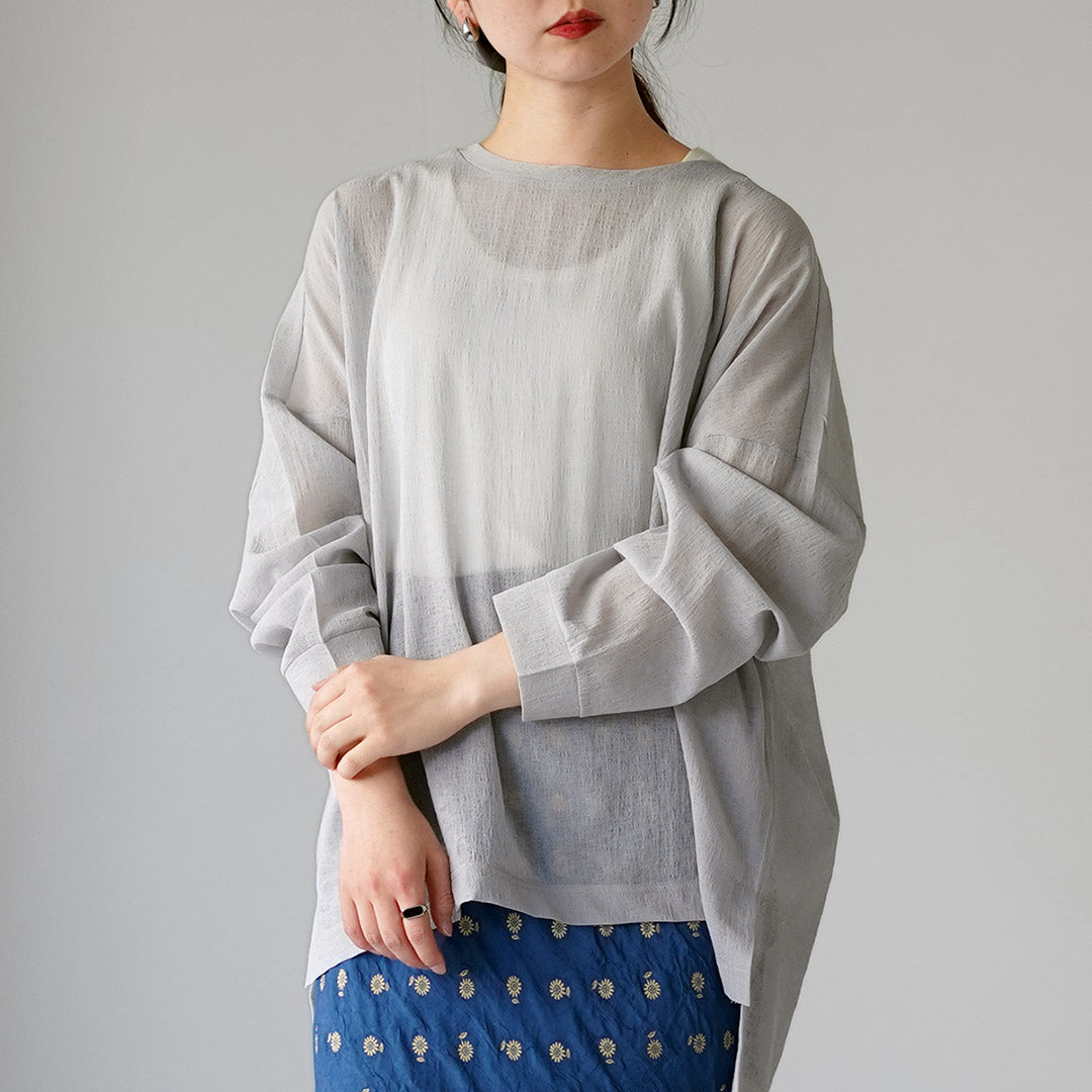 mizuiro ind（ミズイロインド） ワッシャーボイル ワイド プルオーバー 日本製