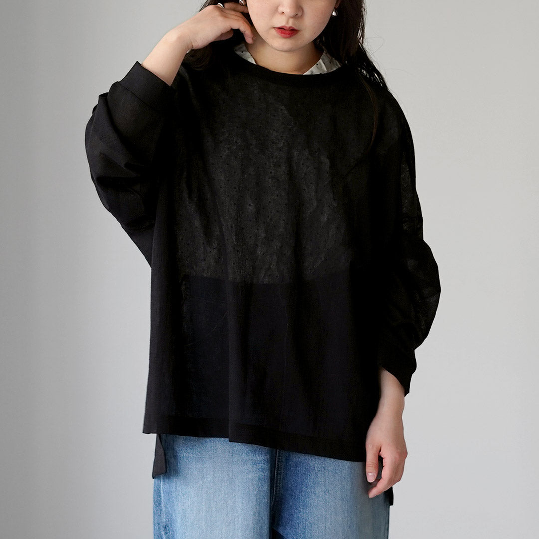 mizuiro ind（ミズイロインド） ワッシャーボイル ワイド プルオーバー 日本製