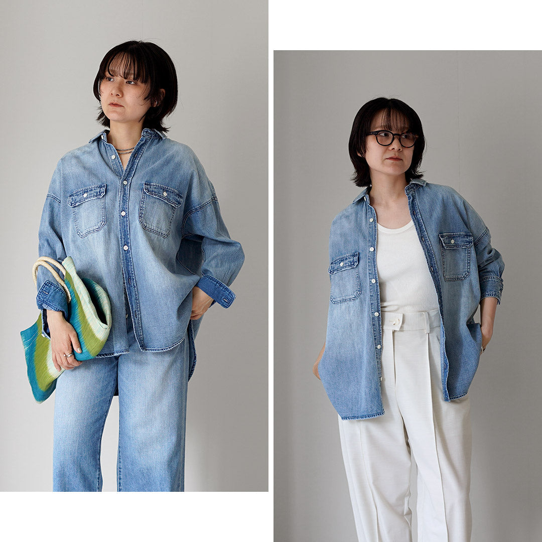 RED CARD（レッドカード） Relaxy Shirt デニム ワイドシャツ