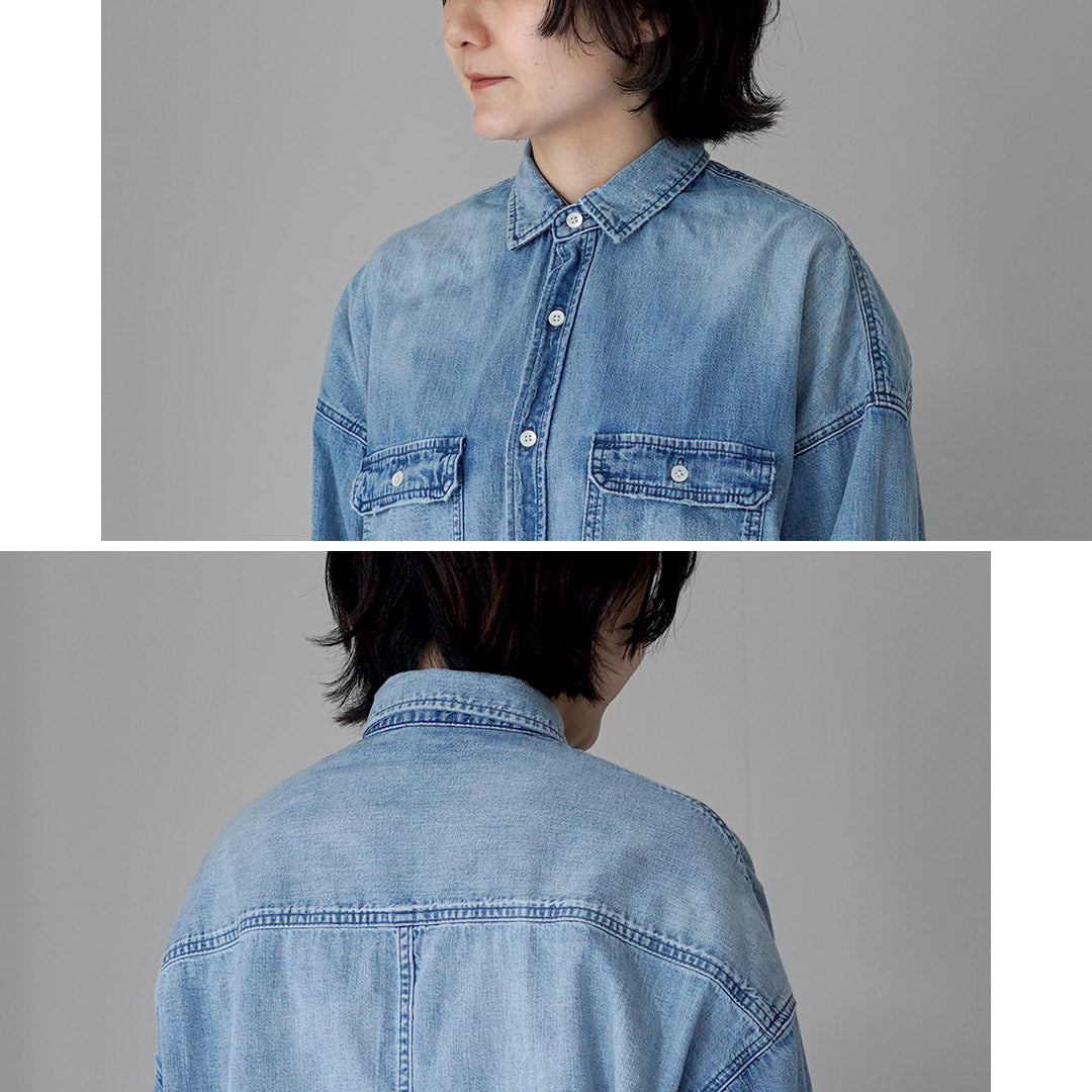 RED CARD（レッドカード） Relaxy Shirt デニム ワイドシャツ
