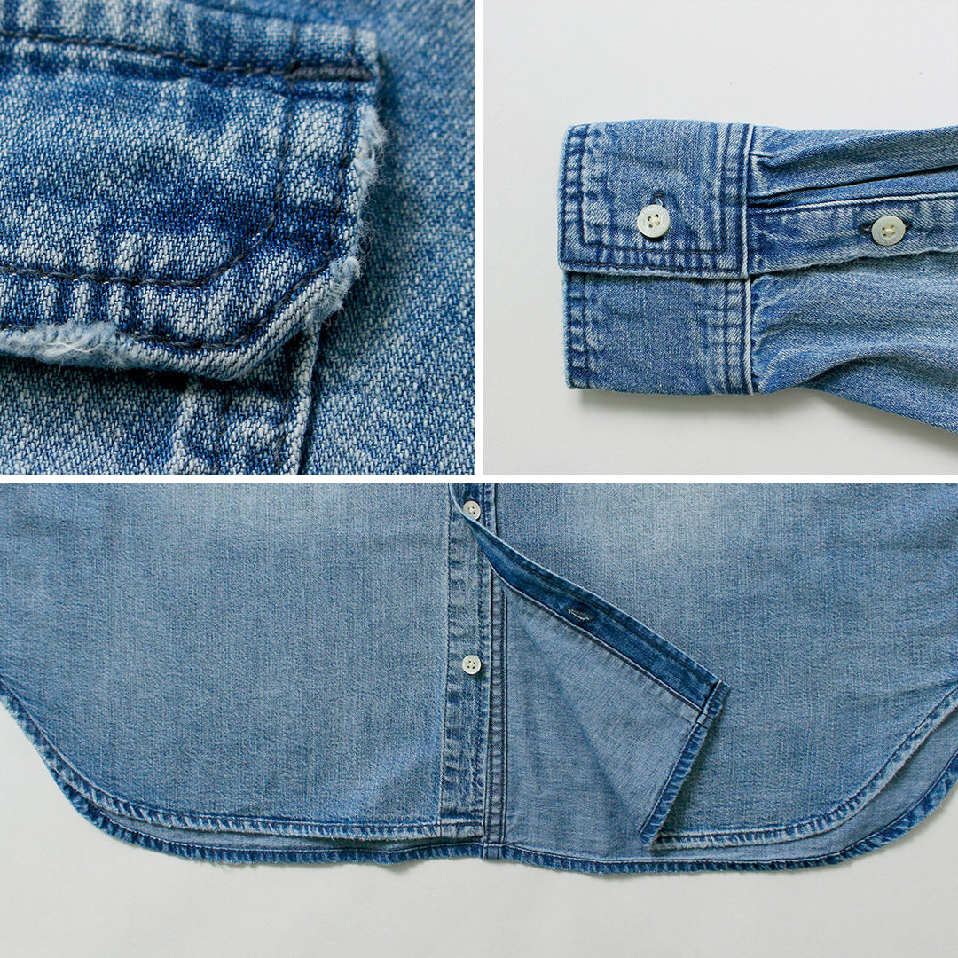 RED CARD（レッドカード） Relaxy Shirt デニム ワイドシャツ