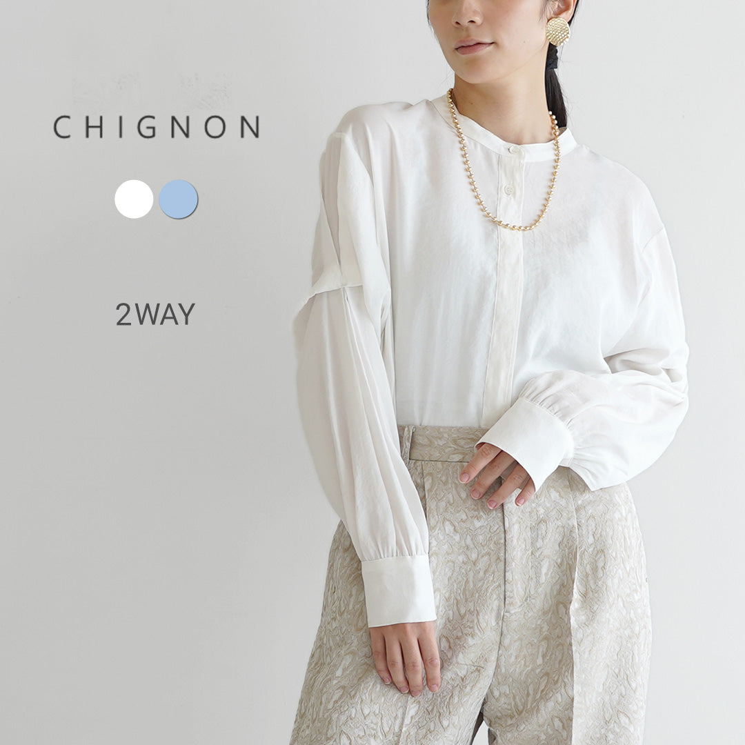 CHIGNON（シニヨン） 2WAY ボリュームスリーブ シャツ