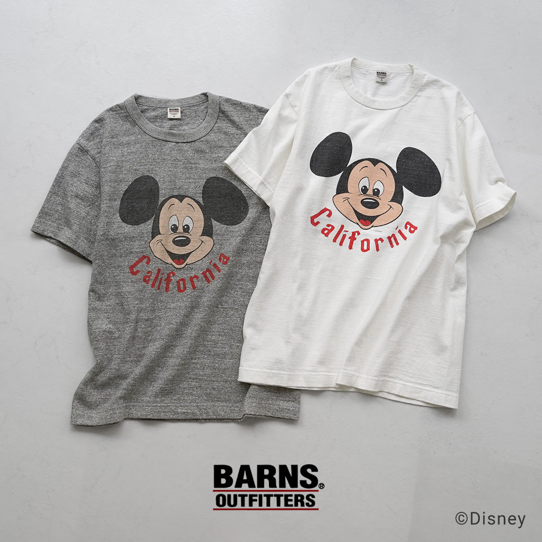 BARNS OUTFITTERS（バーンズ アウトフィッターズ） 吊編み ミッキー Tシャツ 日本製