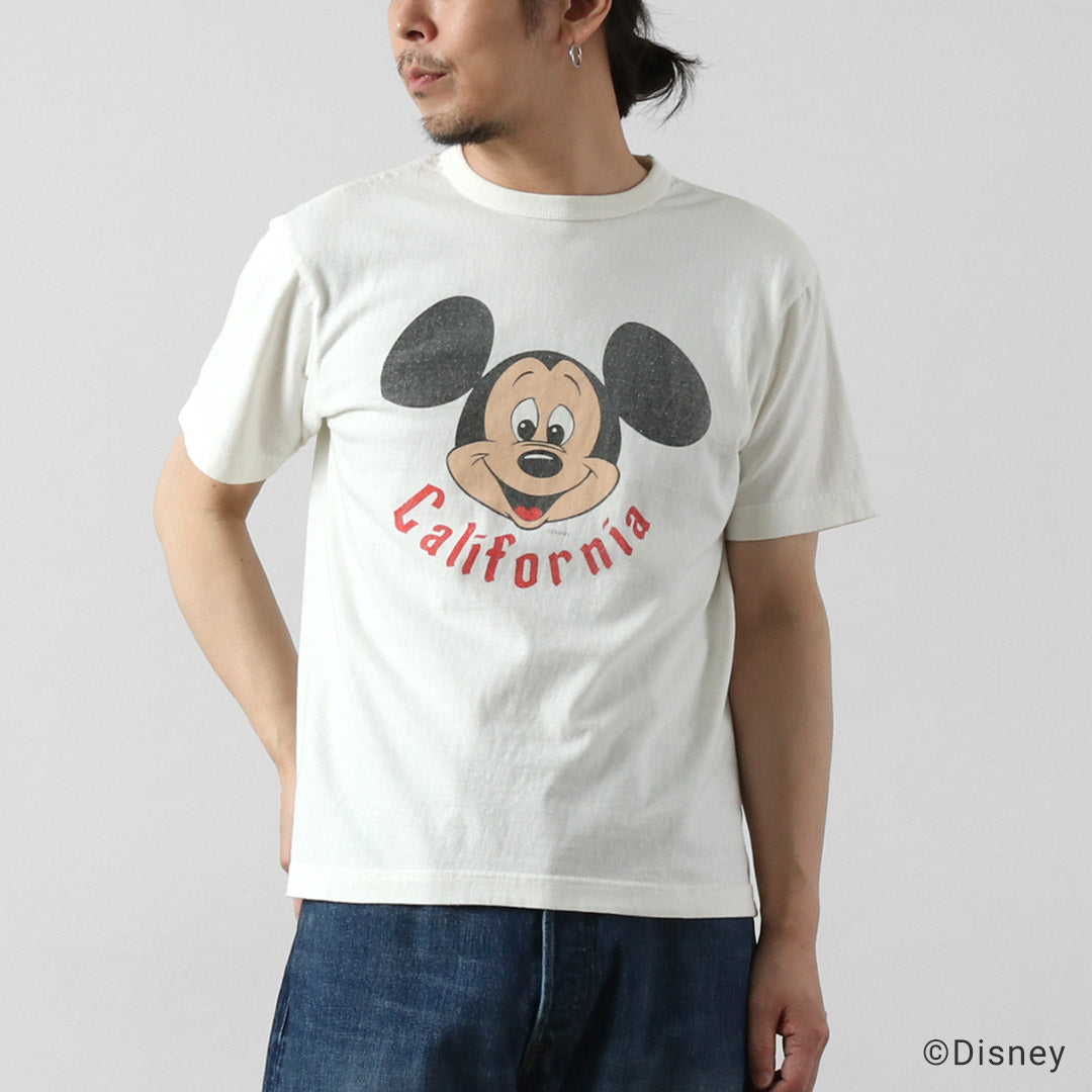BARNS OUTFITTERS（バーンズ アウトフィッターズ） 吊編み ミッキー Tシャツ 日本製