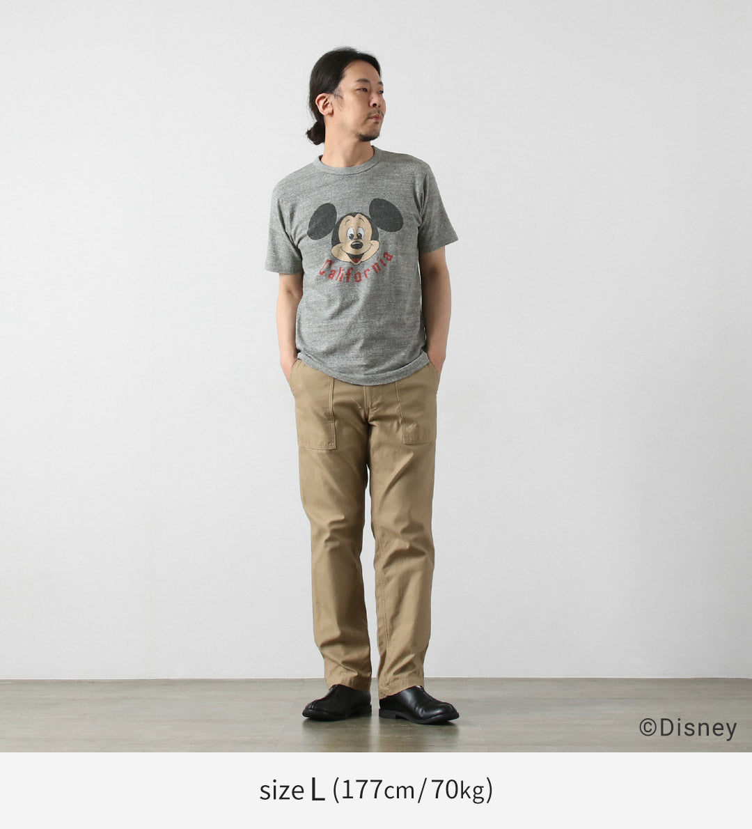 BARNS OUTFITTERS（バーンズ アウトフィッターズ） 吊編み ミッキー Tシャツ 日本製