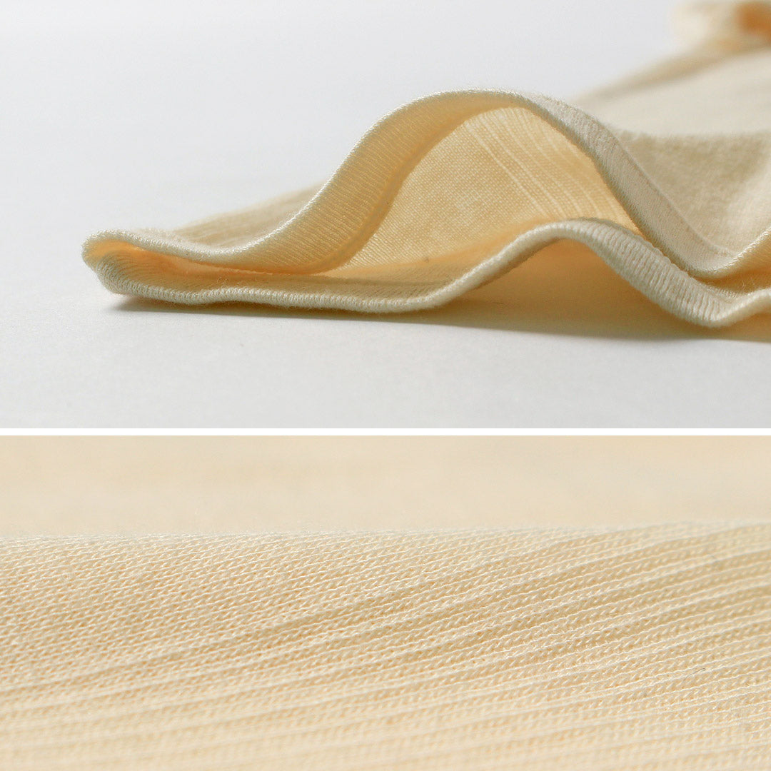 ROBERT P.MILLER（ロバートピーミラー） クルーネック パネルリブ ロングスリーブ Tシャツ コットン レーヨン