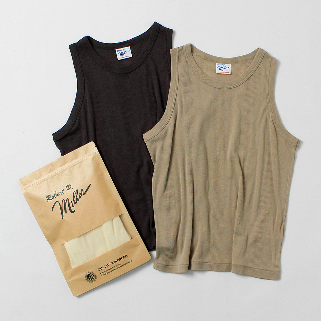 ROBERT P.MILLER（ロバートピーミラー） クルーネック パネルリブ タンク