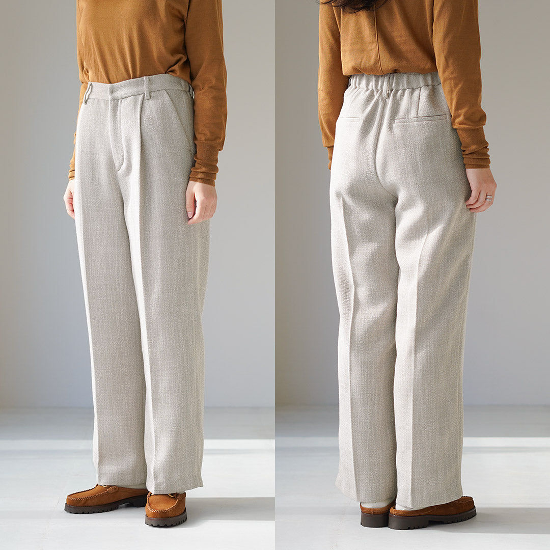 CHIGNON（シニヨン） 別注 ツィード タックパンツ / レディース ワイド