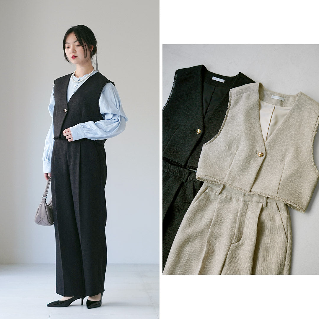 CHIGNON（シニヨン） 別注 ツィード タックパンツ / レディース ワイド