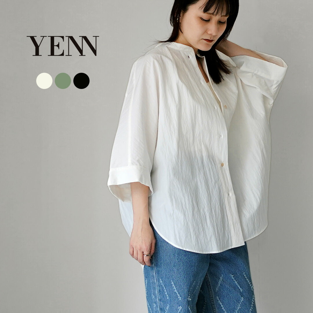 最終値下げ　YENN ラウンドフォルムシャツ A/W YENN（イェン） ラウンドフォーム シャツ / レディース オーバーシャツ