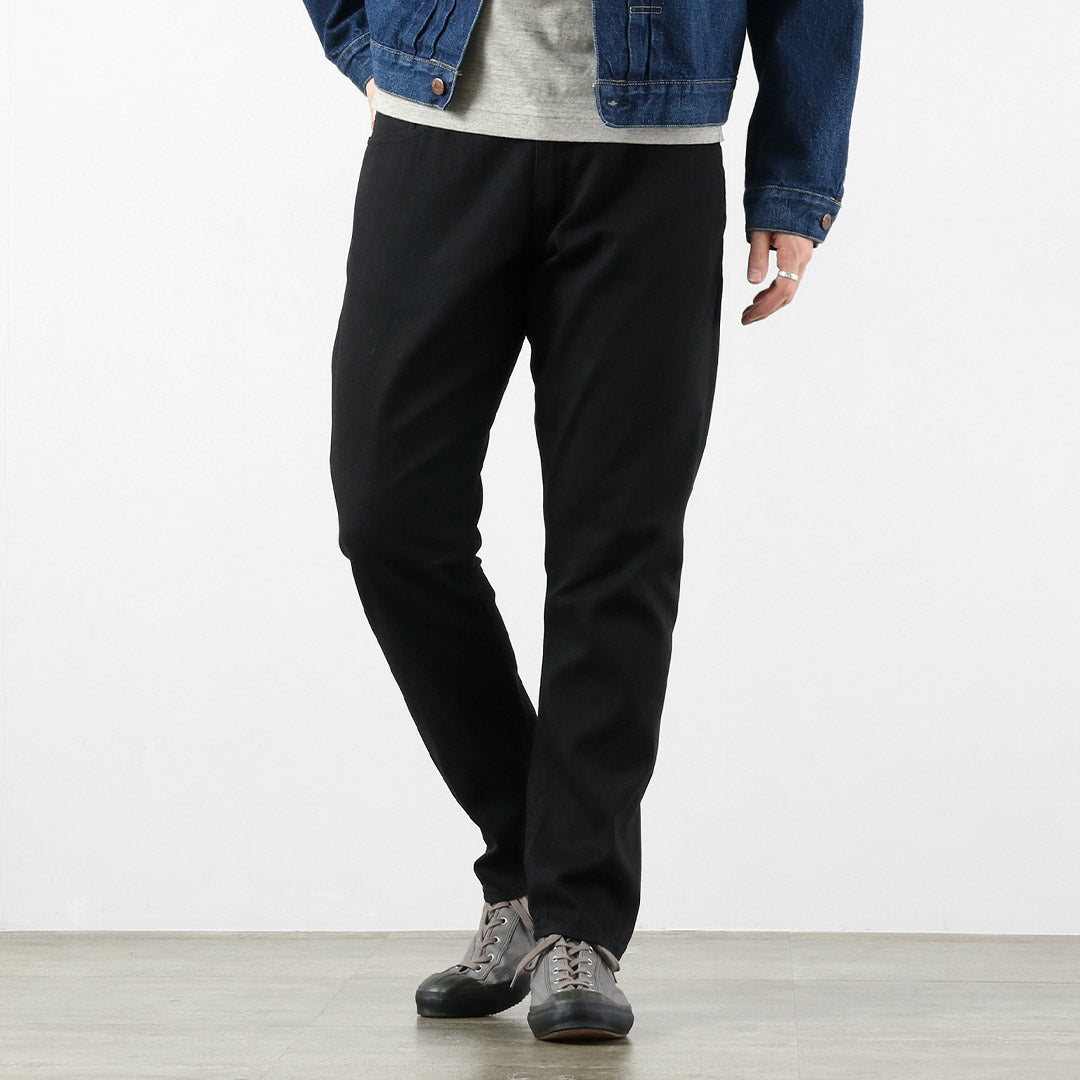 Blue refabric（ブルーリファブリック） 8oz セミワイドテーパード 5Pブラックジーンズ 日本製