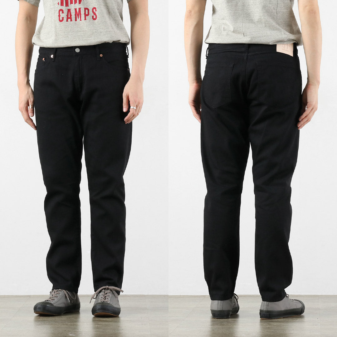 Blue refabric（ブルーリファブリック） 8oz セミワイドテーパード 5Pブラックジーンズ 日本製