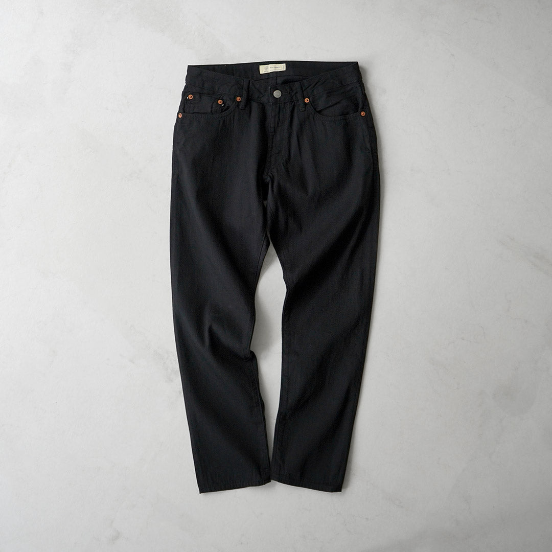 Blue refabric（ブルーリファブリック） 8oz セミワイドテーパード 5Pブラックジーンズ 日本製