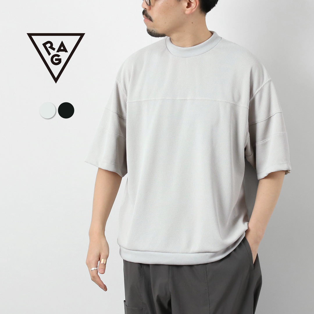 RAG（ラグ） クイックドライ ワッフル フットボールTシャツ 日本製