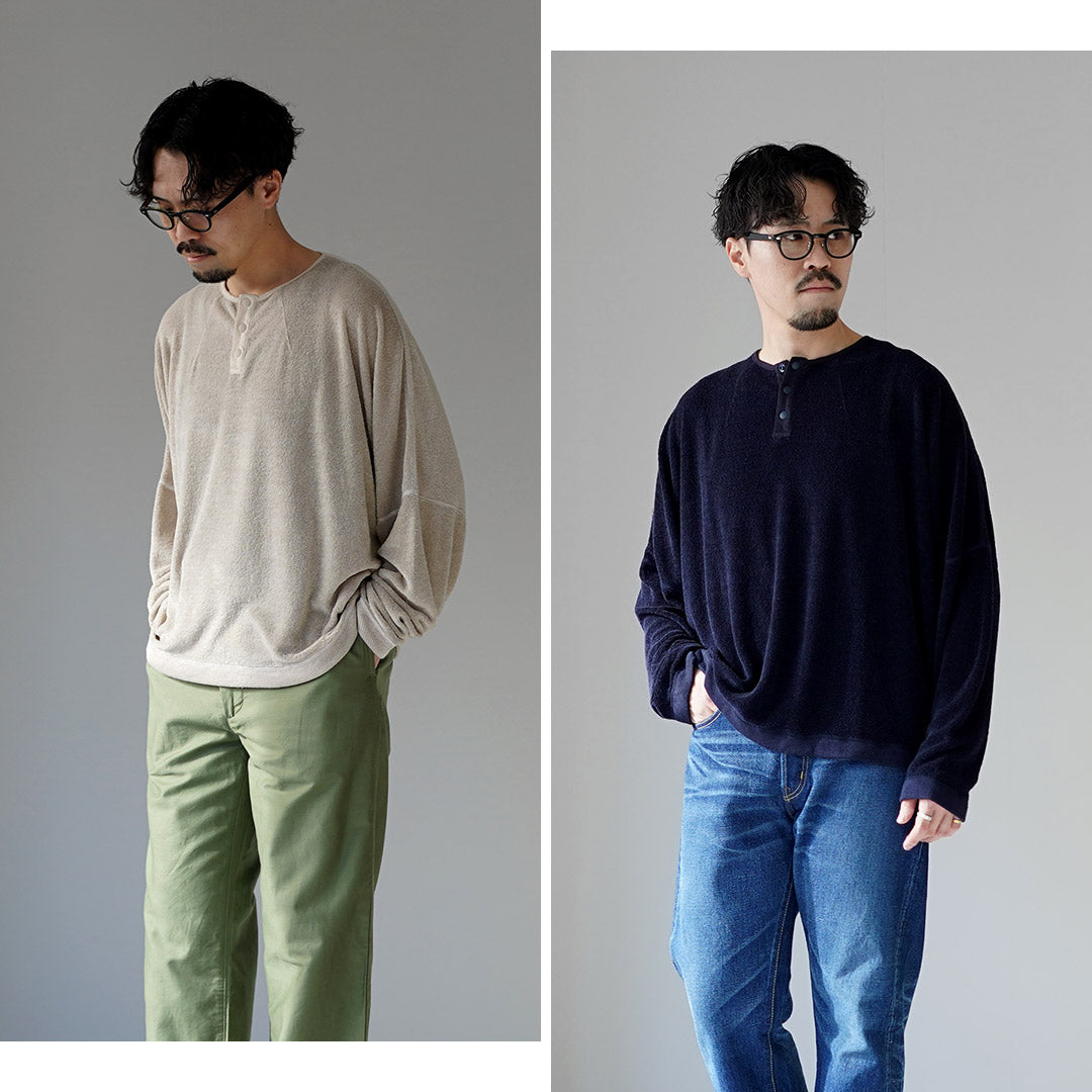 KEMA DESIGNS（ケマデザインズ） リネンパイル ヘンリーネック プル