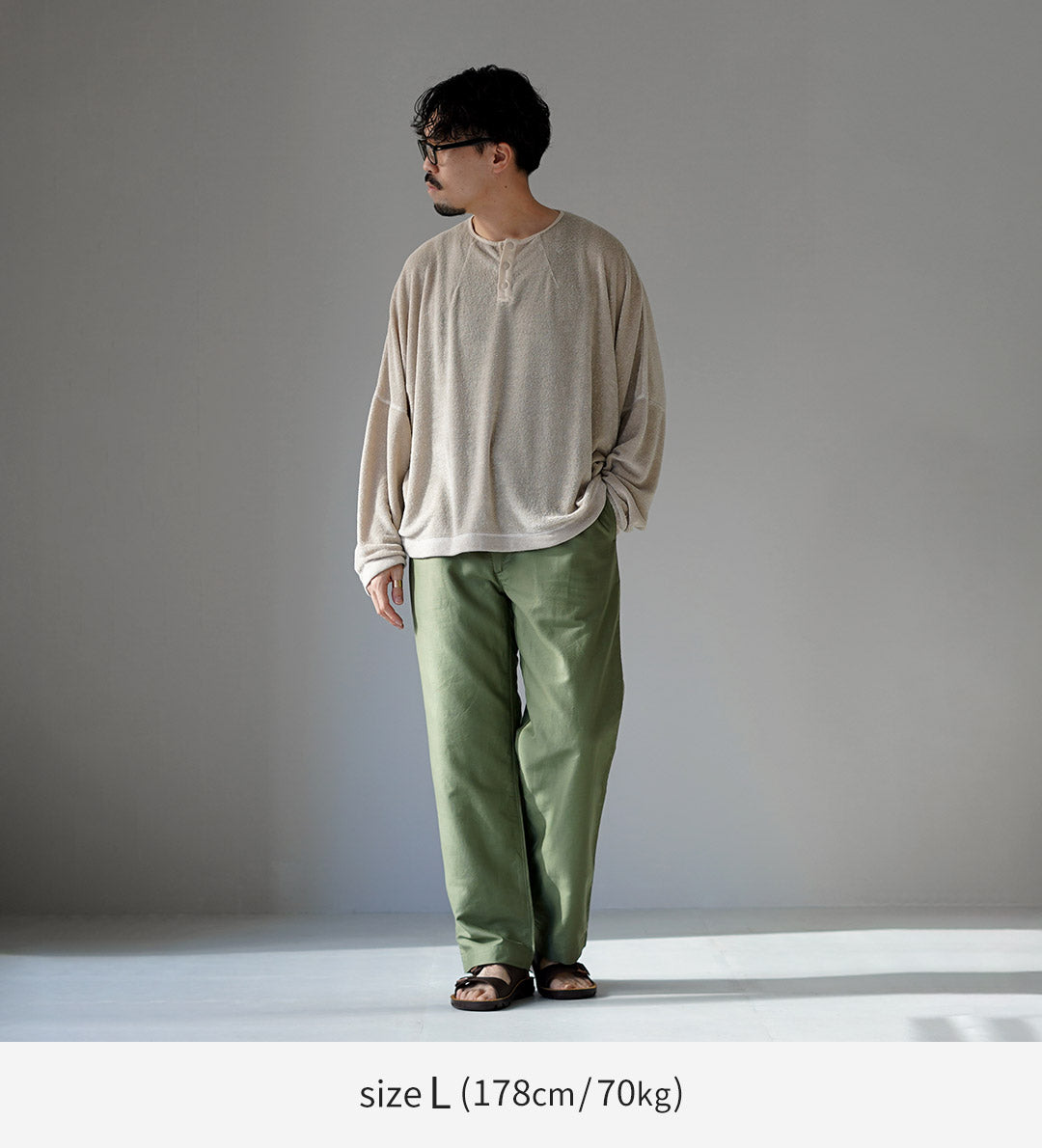 KEMA DESIGNS（ケマデザインズ） リネンパイル ヘンリーネック プル
