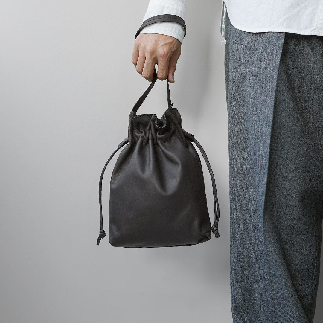 新品MR. OLIVE トートバッグ ドローストリング巾着バッグ　ブラック MR.OLIVE（ミスターオリーブ） ドローストリングバッグ インパーマ