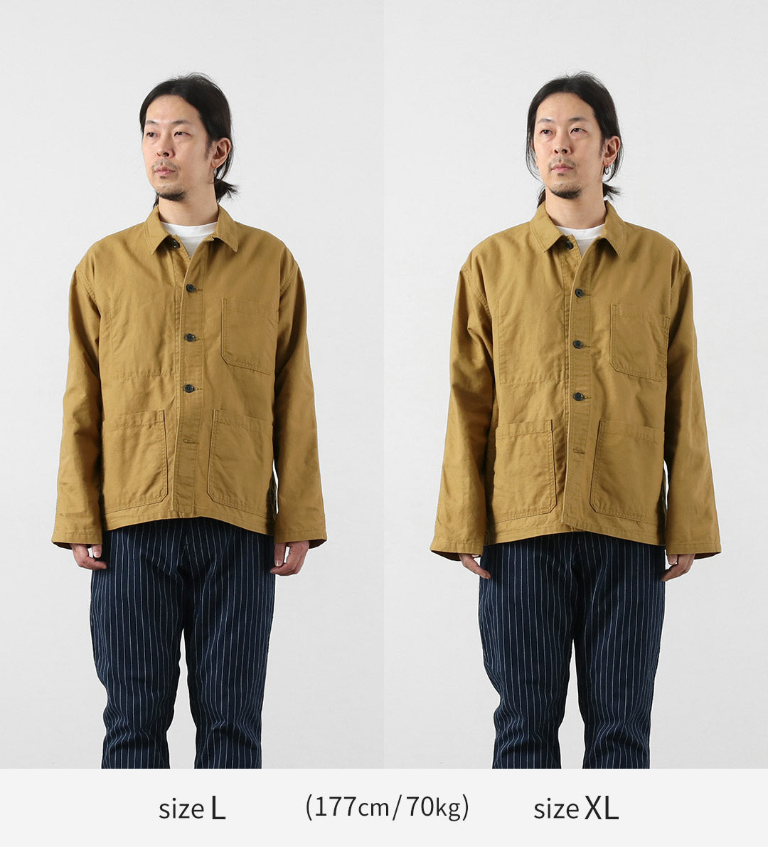 Blue refabric（ブルーリファブリック） ダック フレンチカバーオールジャケット 日本製