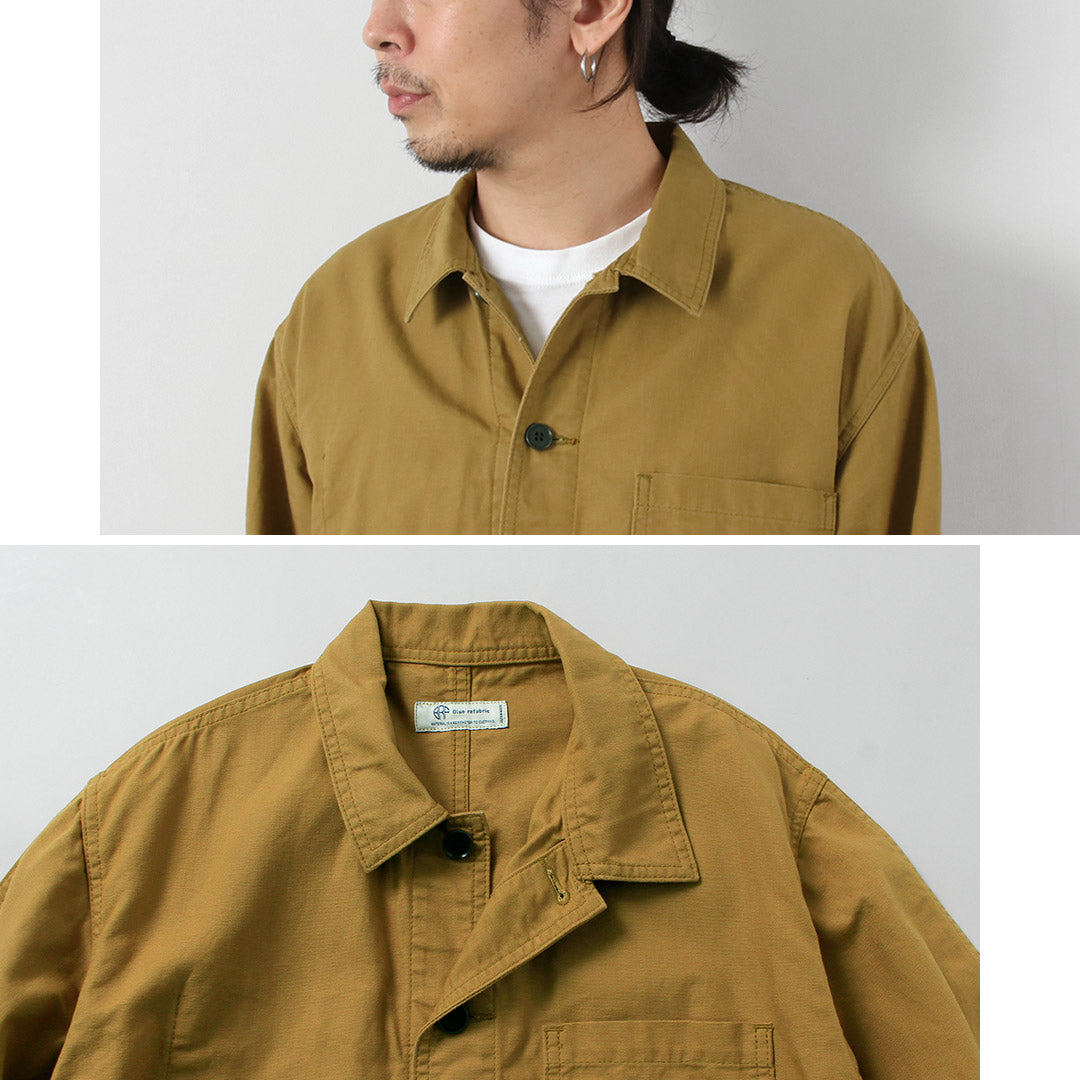 Blue refabric（ブルーリファブリック） ダック フレンチカバーオールジャケット 日本製