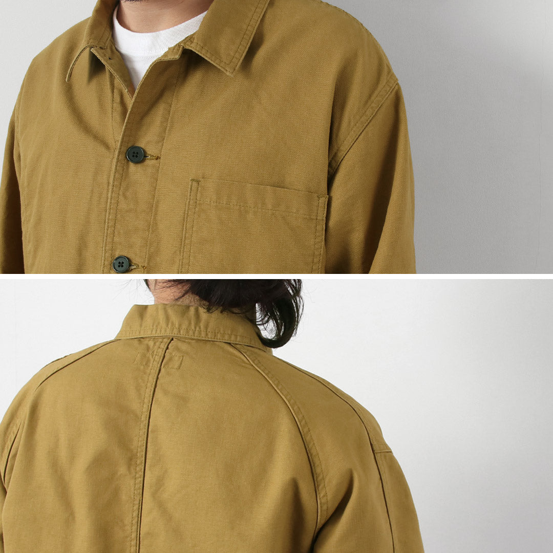 Blue refabric（ブルーリファブリック） ダック フレンチカバーオールジャケット 日本製