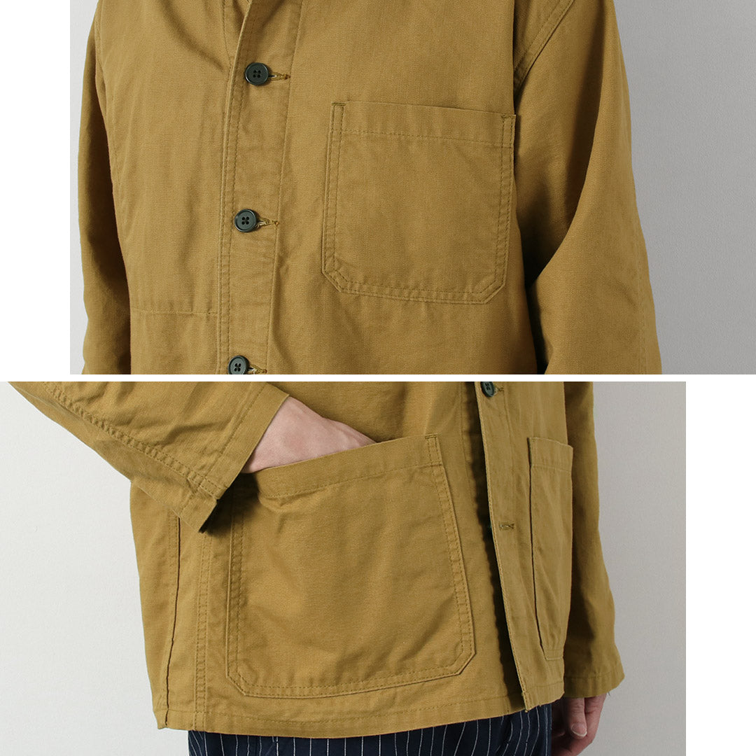 Blue refabric（ブルーリファブリック） ダック フレンチカバーオールジャケット 日本製