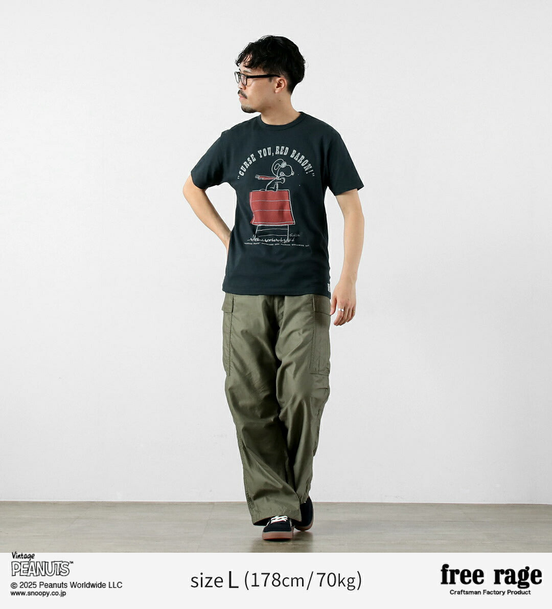 FREE RAGE（フリーレイジ） PEANUTS×free rage レッドバロン プリント