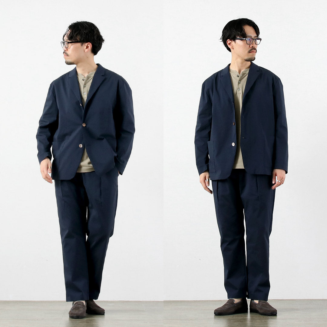 RE MADE IN TOKYO JAPAN（アールイー） クールマックス シアサッカー テーラード 3Bジャケット 日本製