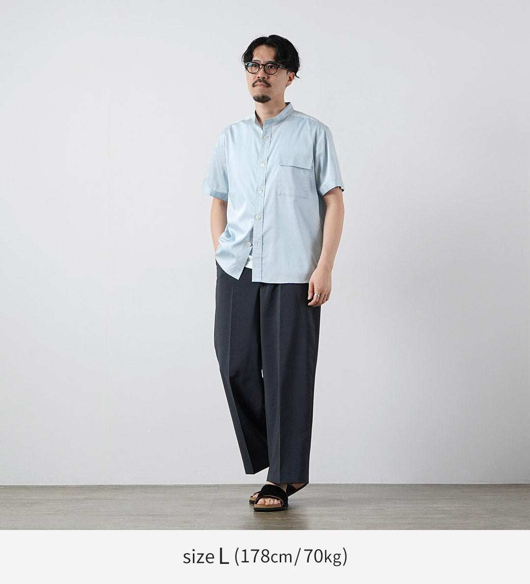 RE MADE IN TOKYO JAPAN（アールイー） 200番双糸 シャンブレーツイル 半袖 CPOシャツ 日本製 /