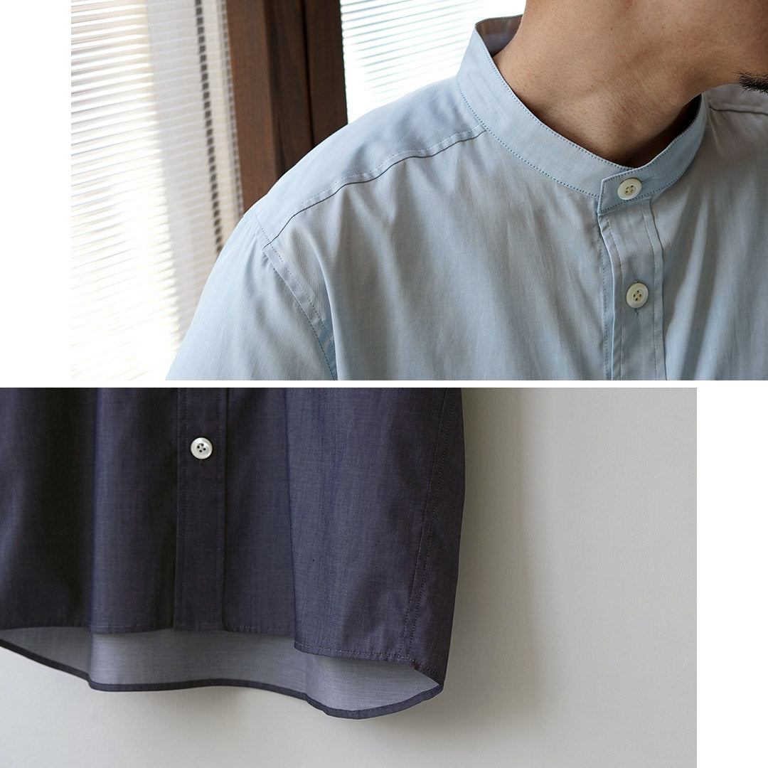 RE MADE IN TOKYO JAPAN（アールイー） 200番双糸 シャンブレーツイル 半袖 CPOシャツ 日本製 /