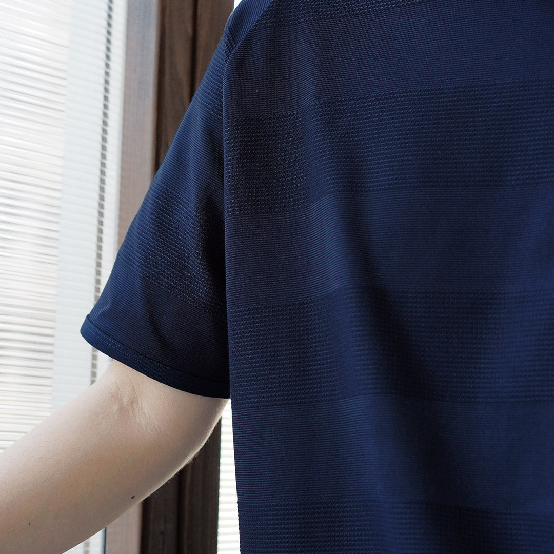 RE MADE IN TOKYO JAPAN（アールイーメイドイントウキョウジャパン） ジャガード ボーダーニットTシャツ Cool Max 日本製