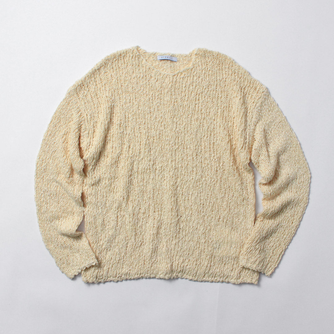 ETRE TOKYO（エトレトウキョウ） スラブヤーン ローゲージニット プルオーバー 1226111047-0