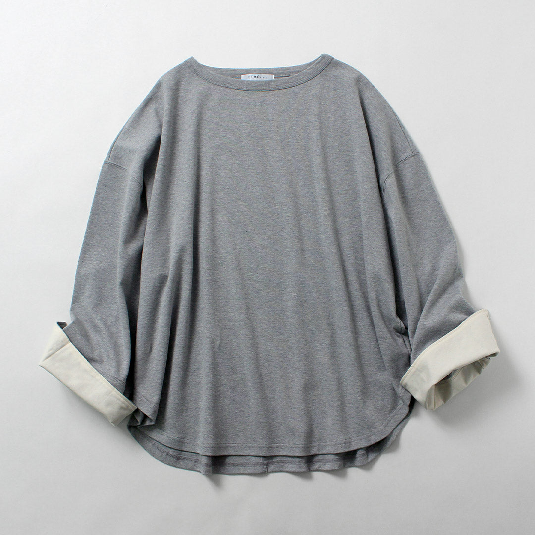 ラプンツェル　新品未使用　エトレZOZO限定カラーボートネックカフスロンT ETRE TOKYO - ボートネックカフスロンTee (WHITE） | ADDICT WEB SHOP