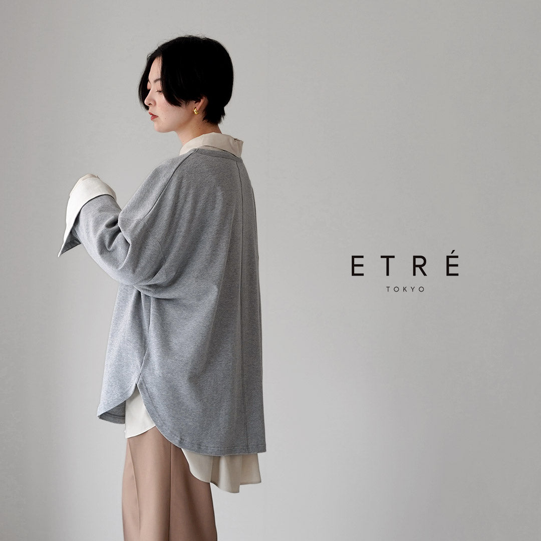 ETRE TOKYO（エトレトウキョウ） ボートネック カフス ロンTee 日本製 1226212058-0