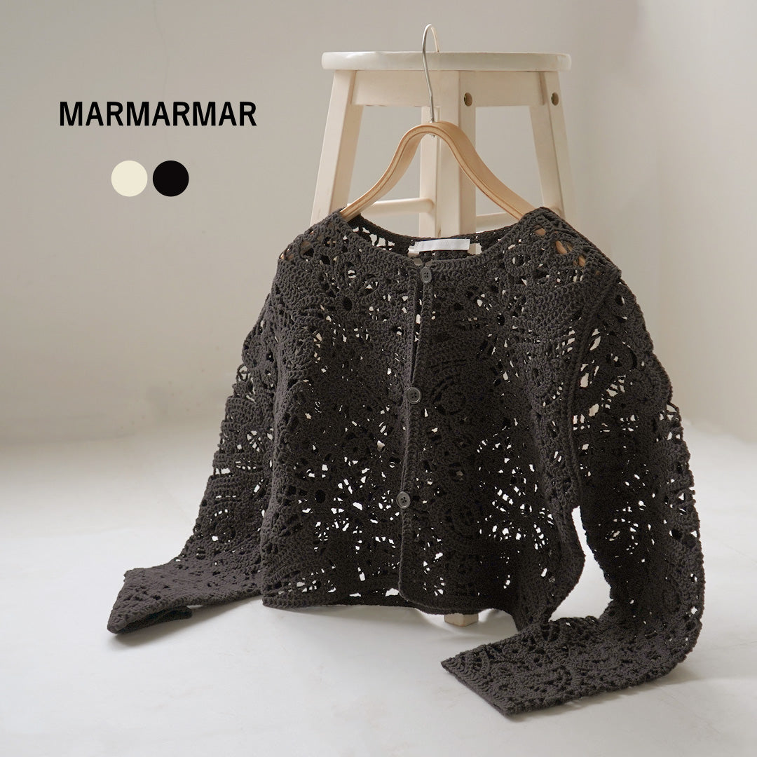 MARMARMAR（マーマーマー） レースニット カーディガン