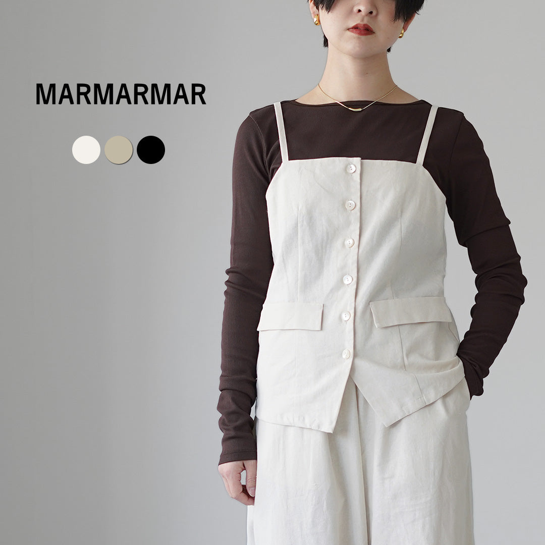 MARMARMAR（マーマーマー） リネンブレンド ビスチェライクベスト 日本製