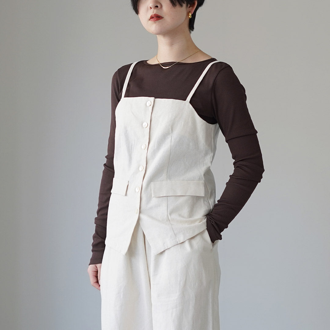 MARMARMAR（マーマーマー） リネンブレンド ビスチェライクベスト 日本製