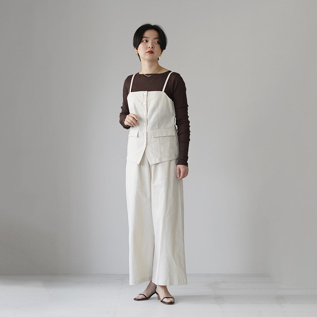 MARMARMAR（マーマーマー） リネンブレンド ビスチェライクベスト 日本製