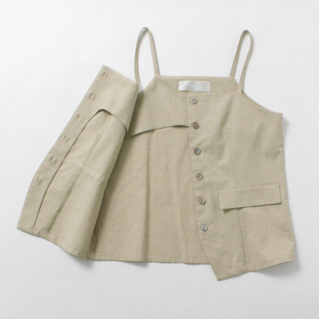 MARMARMAR（マーマーマー） リネンブレンド ビスチェライクベスト 日本製