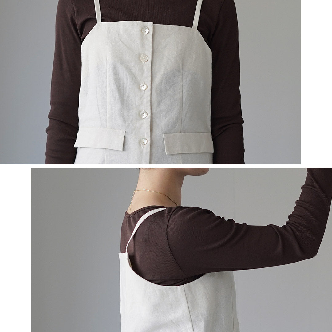 MARMARMAR（マーマーマー） リネンブレンド ビスチェライクベスト 日本製