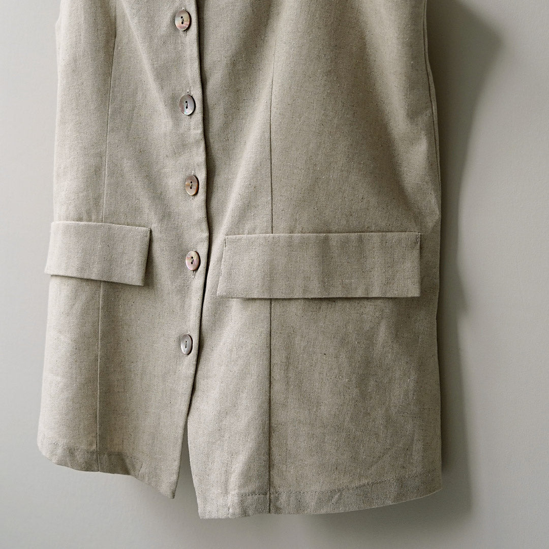 MARMARMAR（マーマーマー） リネンブレンド ビスチェライクベスト 日本製